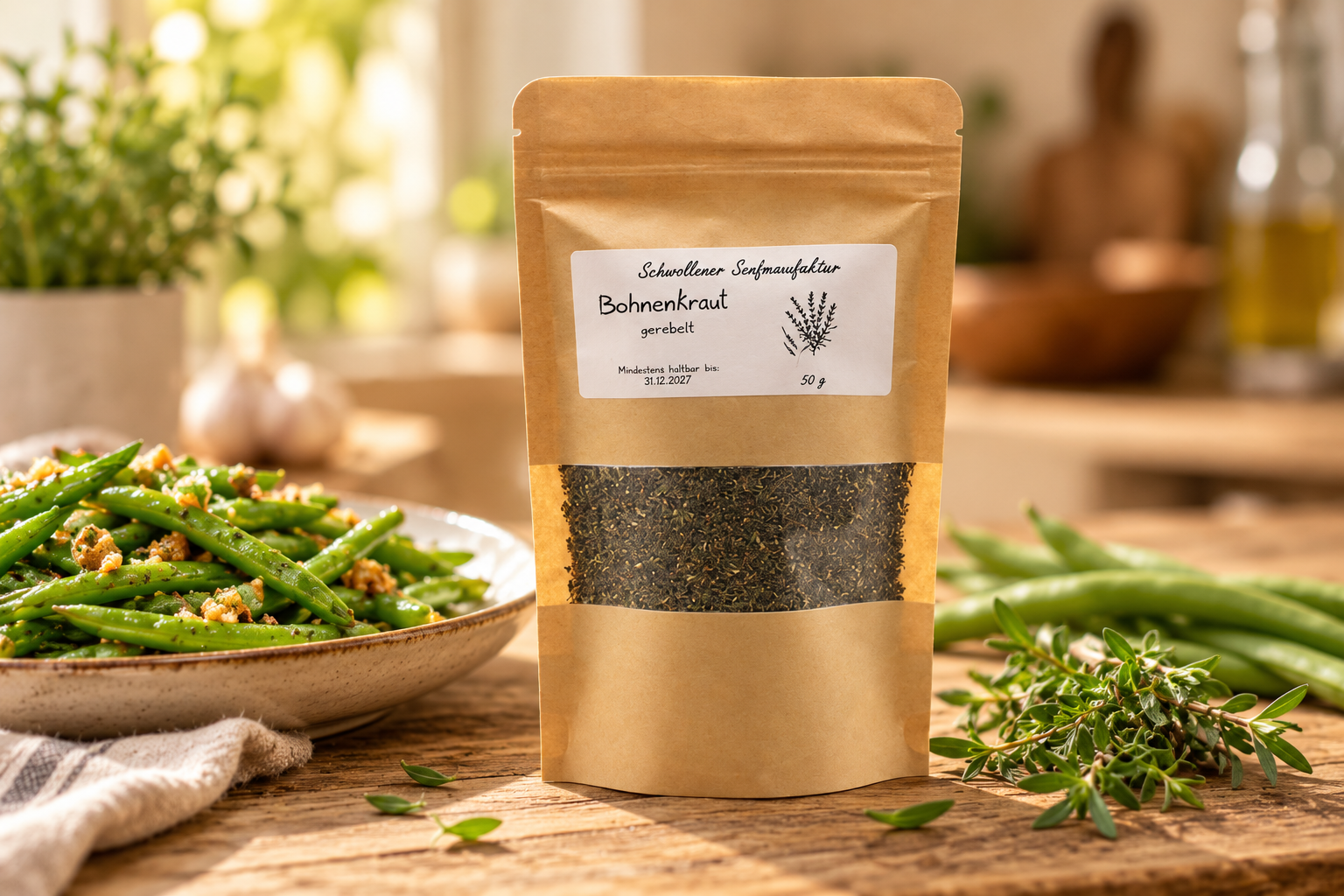 Bohnenkraut gerebelt – 50g